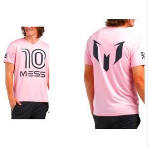 Messi Collection LARGE Vneck Candy Pink Tshirt NEW